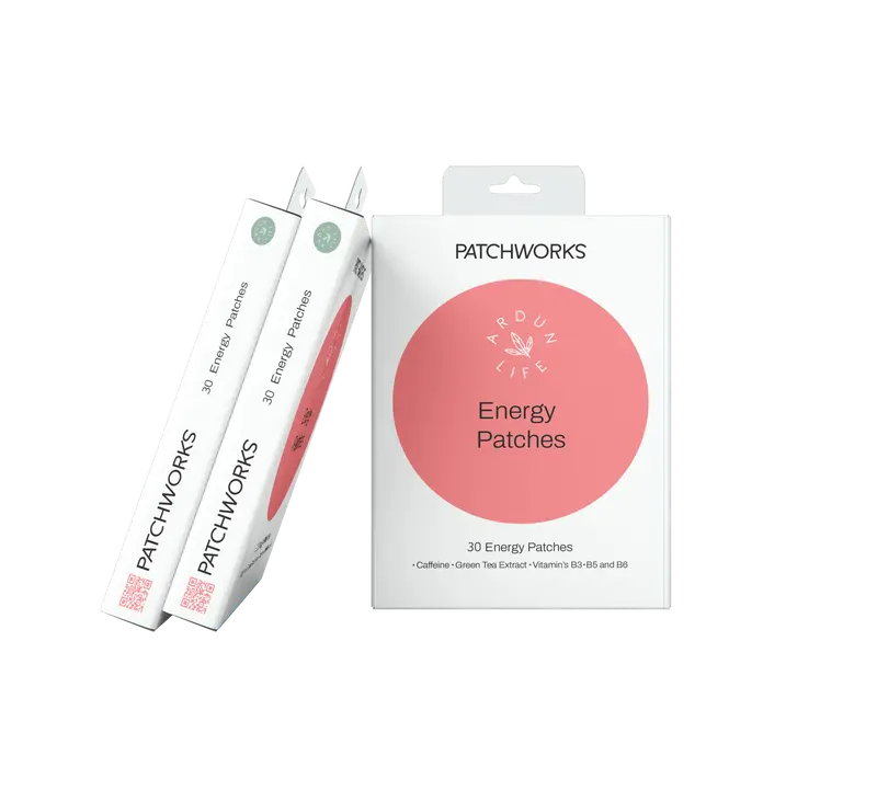 Ardun Life Energy & Vitality Patches | Sustained Focus with Caffeine & B-Vitamins | 30-Day Supply | Vegan & Non-Jittery | Alternative to Energy Drinks
