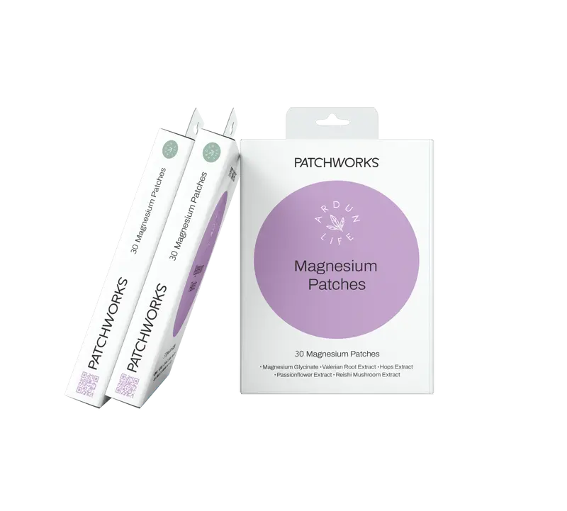 Ardun Life Magnesium Wellness Patches | Muscular & Relaxation Support with Magnesium Malate | 30-Day Supply | Vegan & Kind to Stomach | Alternative to Powders & Tablets