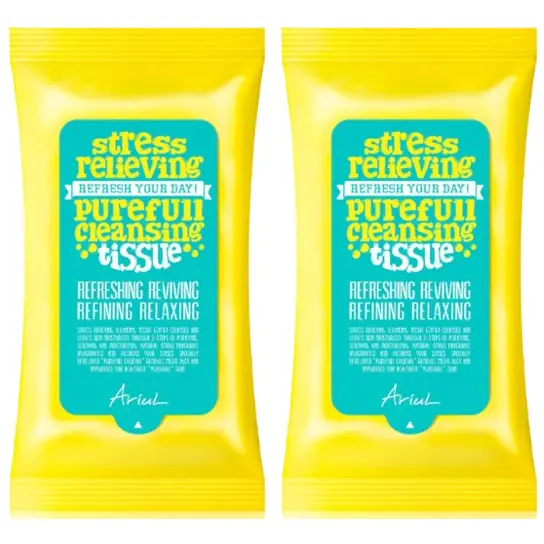 ARIUL - Stress Relieving Purefull Cleansing Tissue (Pack of 2 x 15 Sheets)