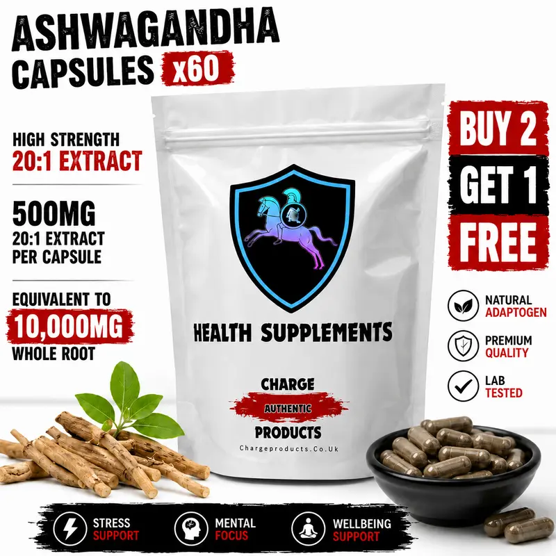 Ashwagandha 500mg 60 Capsules UK | 20