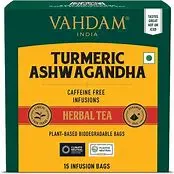 Ashwagandha with turmeric 18 tea bags 35g support sleep and relaxation vahdam