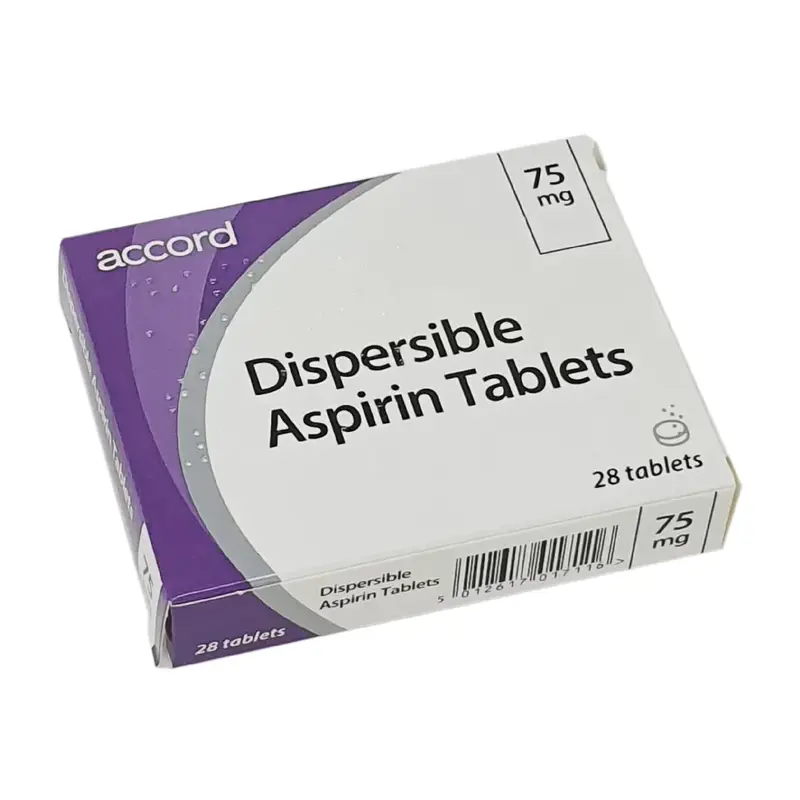 Aspirin Dispersible 75mg Tablets 28s (Brand may vary)