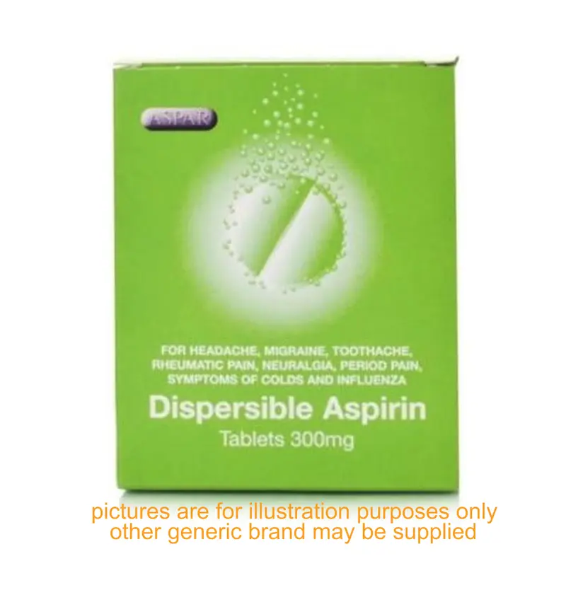 Aspirin dispersible tablets 300mg - pack of 32 (P)
