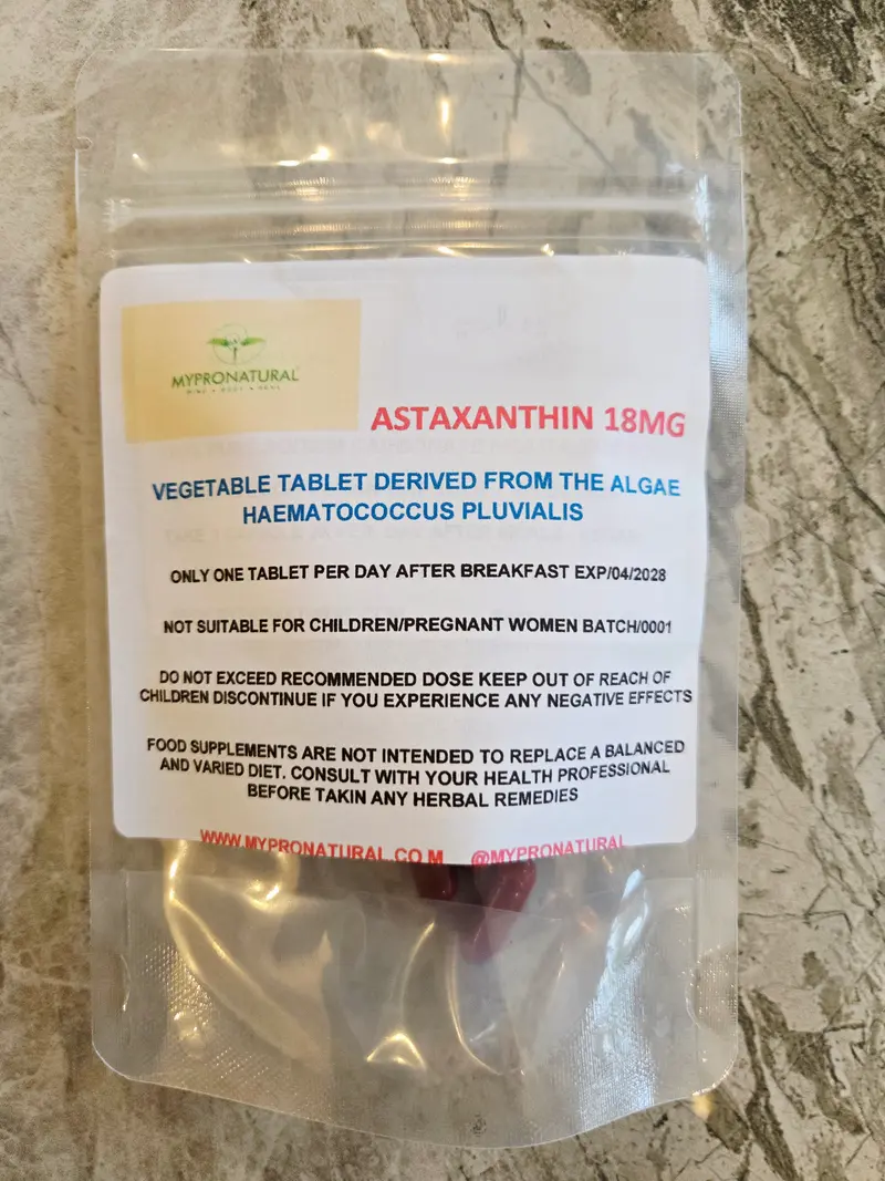 Astaxanthin 18mg, 30capsules, One months Supply