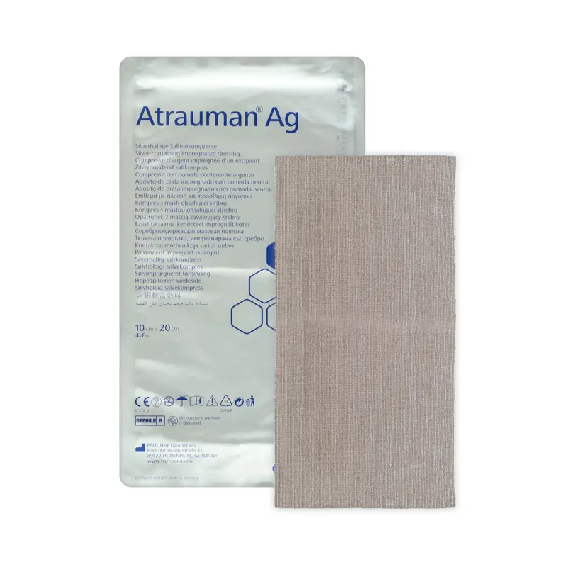 Atrauman Ag Impregnated Atraumatic Gauze Dressing (Sterile) (10cm x 20cm) (x1, 10, 30 or 50)