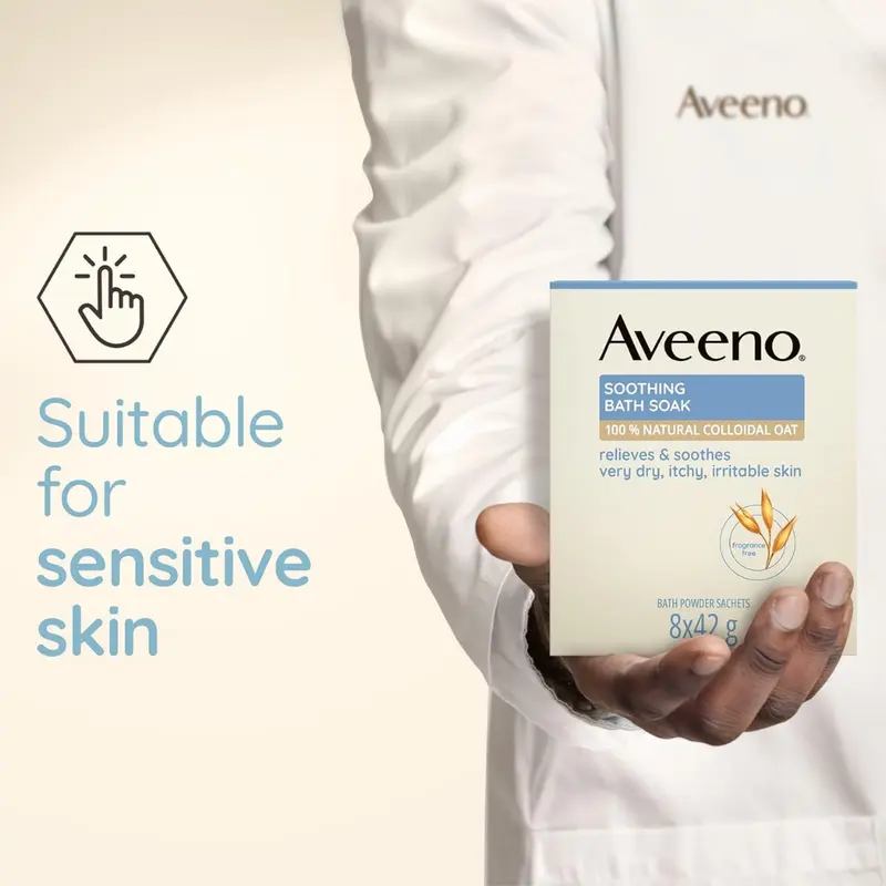 Aveeno Soothing Bath Soak Powder Sachets 8x42g (T)