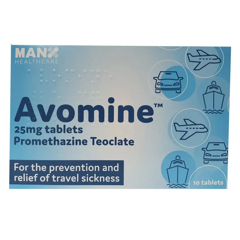 Avomine Travel Sickness 25mg (Promethazine) - 28 Tablets