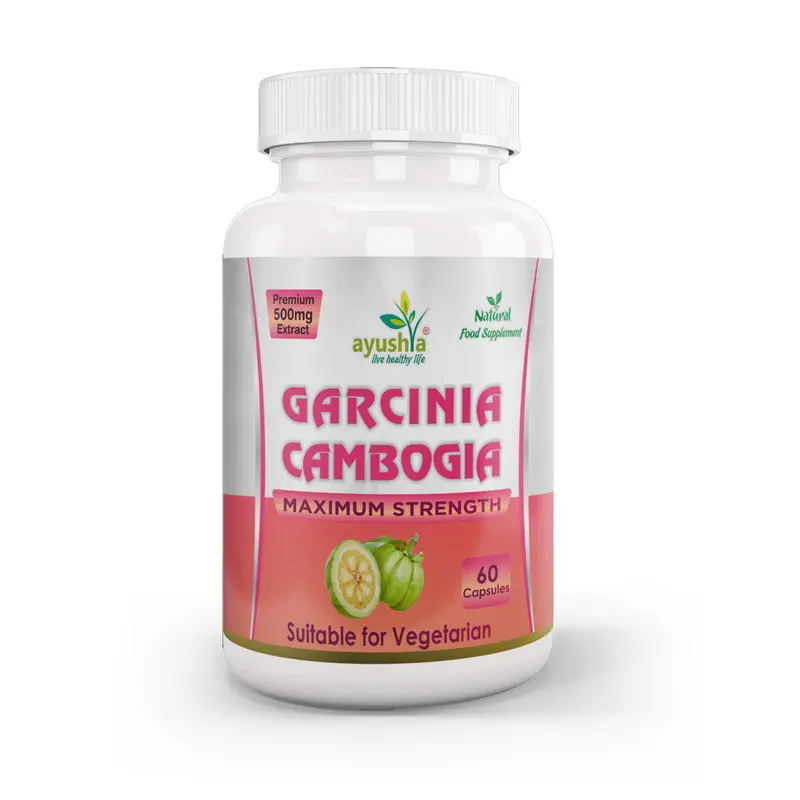 Ayushya Garcinia Cambogia Capsules (Malabar Tamarind) Healthy Weight Support - Vegan, Gluten Free, Non-GMO, 60 Capsules