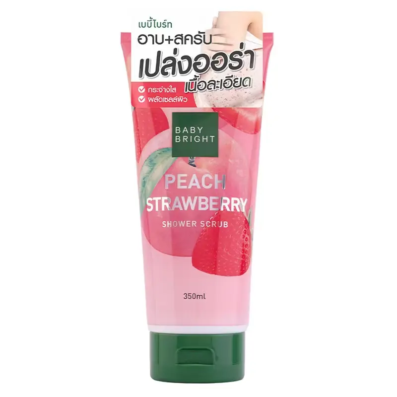 Baby Bright - Peach Strawberry Shower Scrub 350ml.