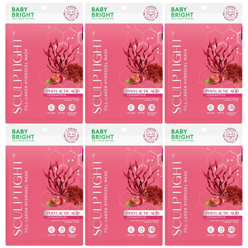 Baby Bright - Sculptight Fill-lagen Hydrogel Mask 20g. (Pack of 6)