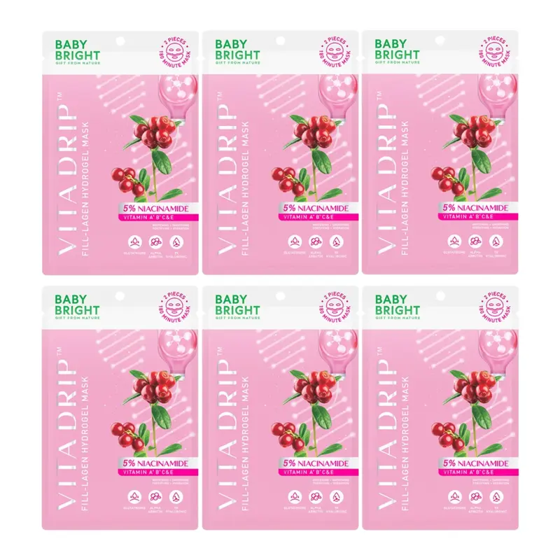 Baby Bright - Vita Drip Fill-lagen Hydrogel Mask 20g. (Pack of 6)