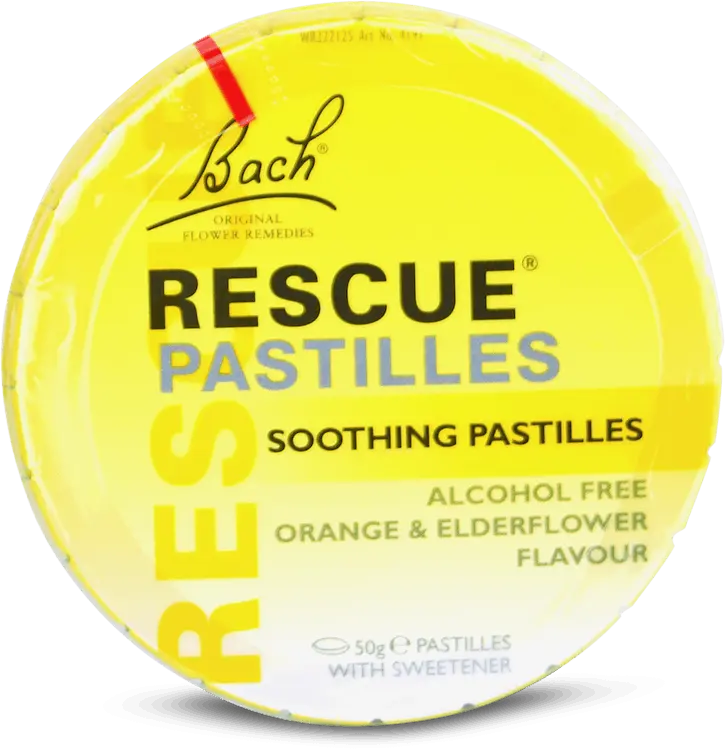 Bach Rescue Remedy Pastilles 50g - Orange & Elderflower / Blackcurrant
