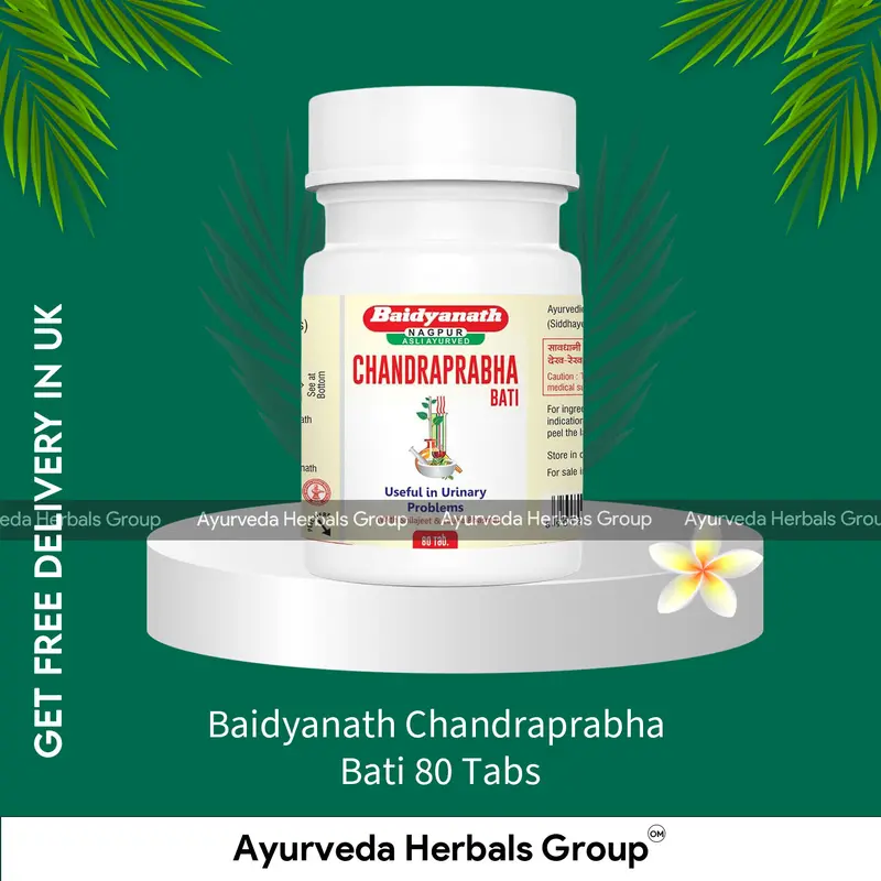 Baidyanath Chandraprabha Bati 80 Tabs - Ayurvedic Wellness Support | Authentic Ayurveda UK