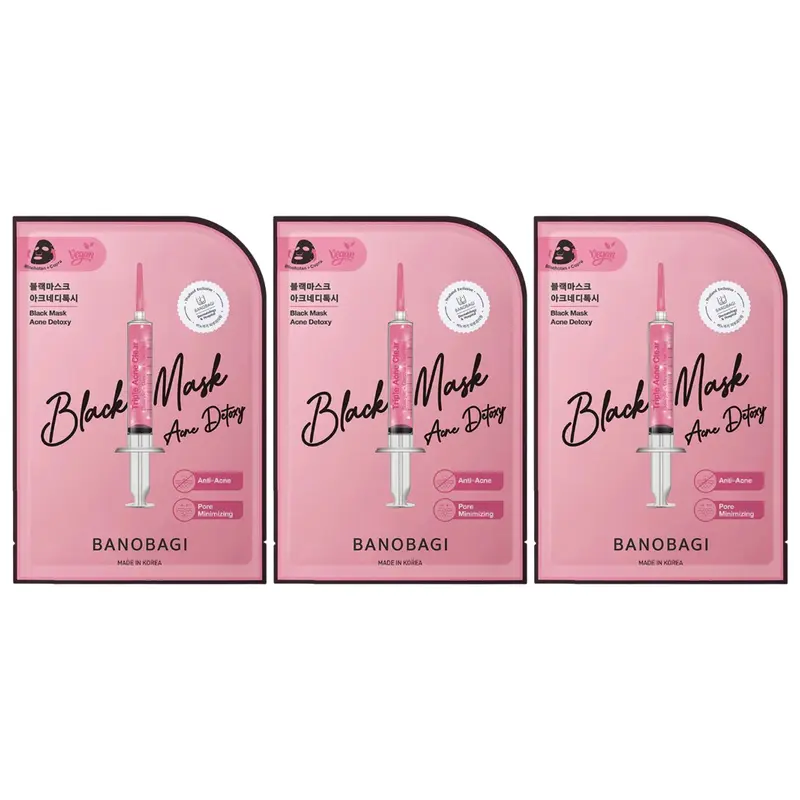 Banobagi - Black Mask Acne Detoxy 26ml. (Pack of 3)