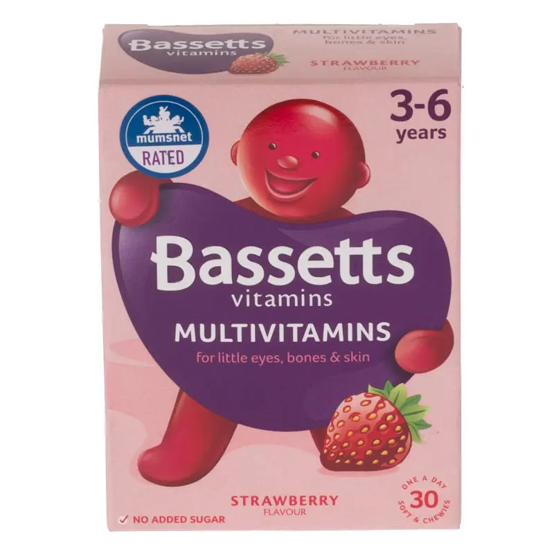 Bassetts Chewy Multivitamins For 3-6 Years - Strawberry Flavour