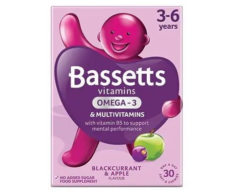 Bassetts Vitamins 3-6 Years Multivitamins & Omega-3 Blackcurrant & Apple (N)