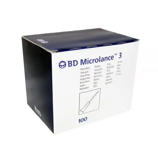 BD microlance 16gx1.5″ WHITE needles