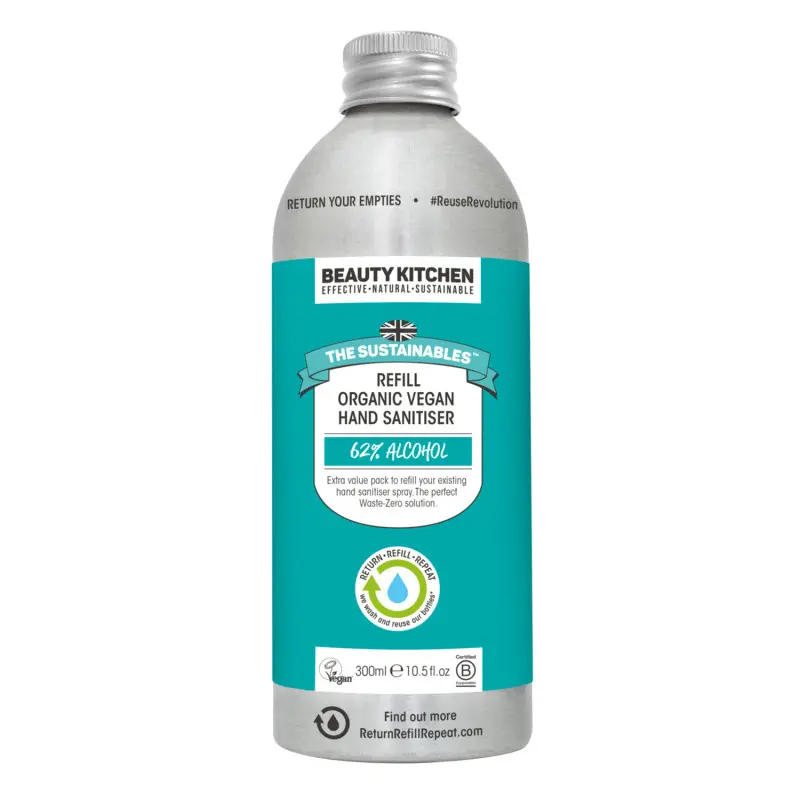 Beauty Kitchen The Sustainables Organic Vegan Hand Sanitiser Spray Refill Bottle