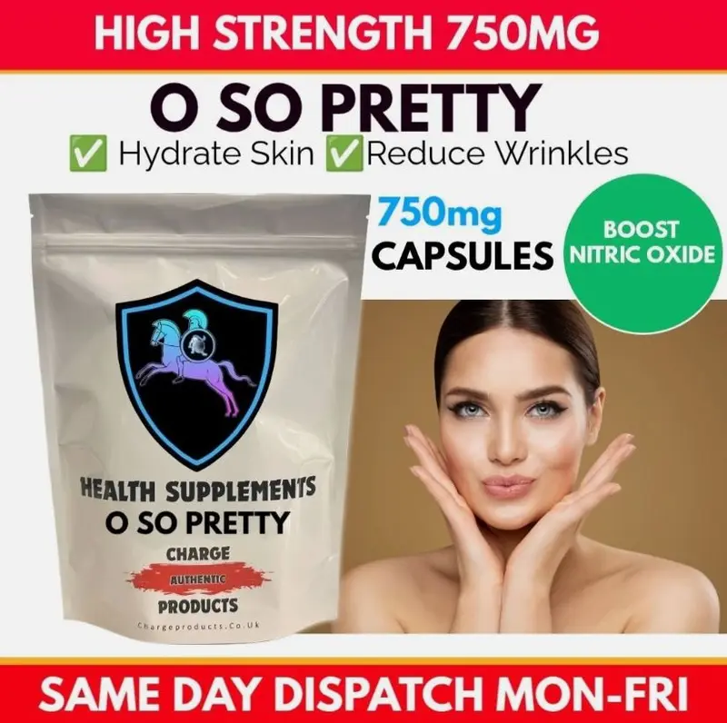 Beauty Supplement UK | O SO PRETTY 750mg L-Arginine Capsules