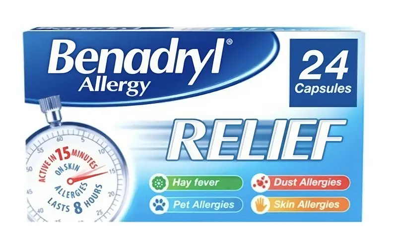 Benadryl Allergy Relief – 24 Capsules