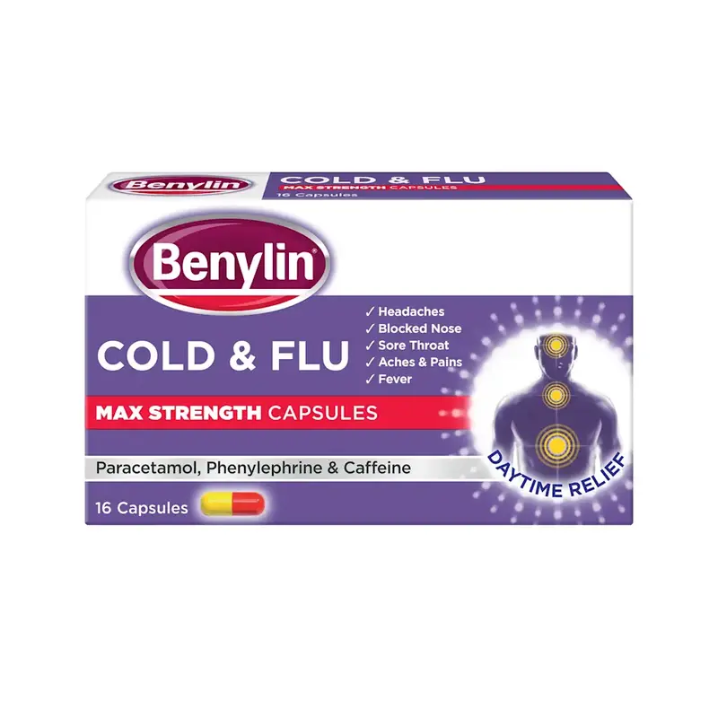 BENYLIN Cold & Flu Max Strength Capsules 16s