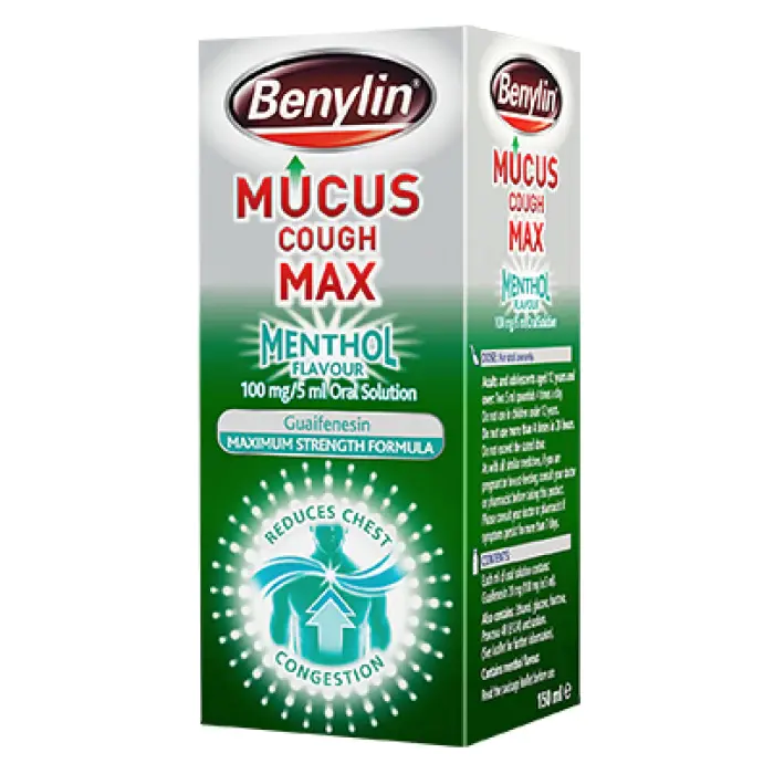 Benylin Mucus Cough Max Menthol Flavour 150ml