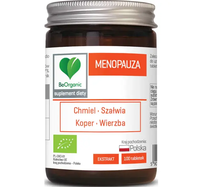 BeOrganic Menopauza, 100 tabletek