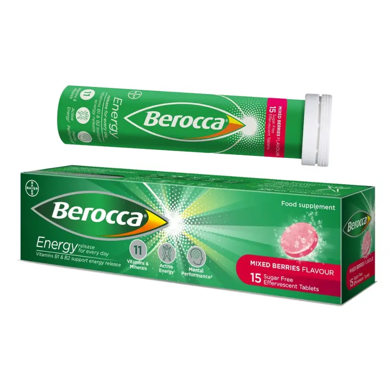 Berocca Effervescent Tablets Mixed Berries Flavour 15 Tablets