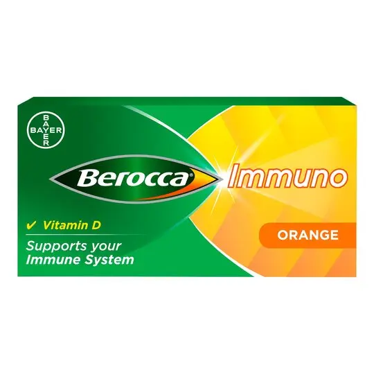 Berocca Immuno Effervescent Tablets Orange Flavour 30s (N)
