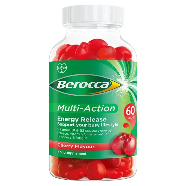 Berocca® Multi-Action Gummies 60 cherry flaour gummies