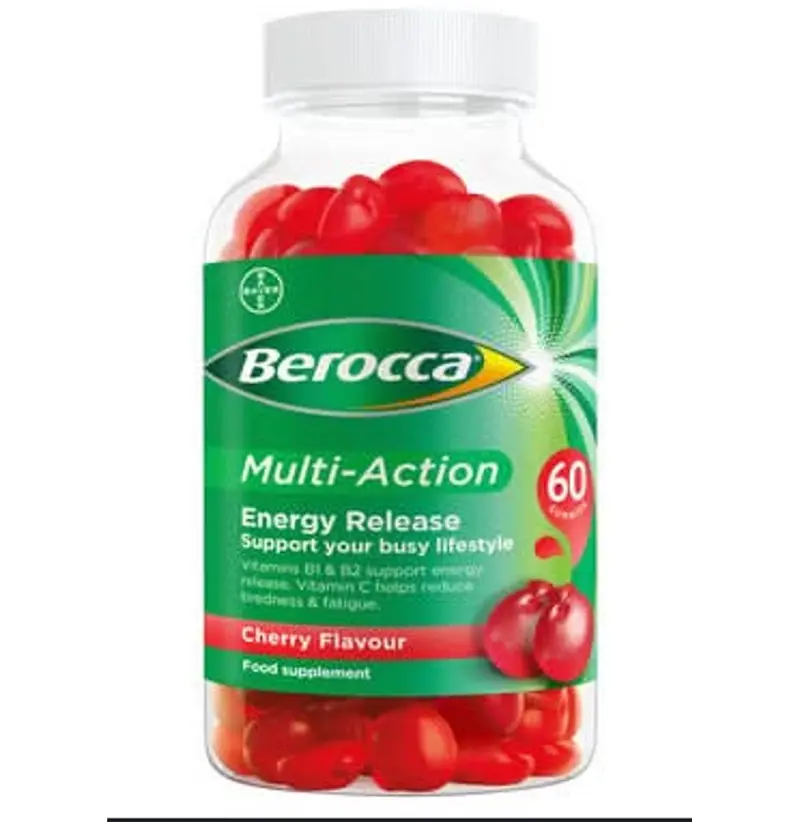 Berocca® Multi-Action Gummies – Cherry Flavour – 60 Gummies