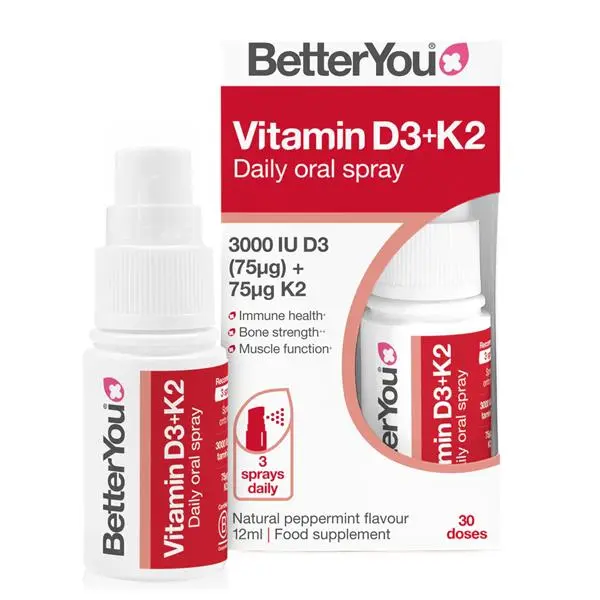 BetterYou DLux+ Vitamin D+K2 Oral Spray - 12ml