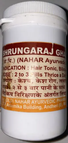 Bhringraj Ghanvati hair fall skin problems 100 tablets