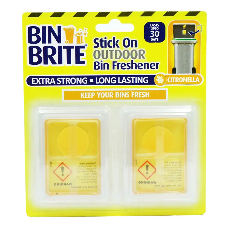 Bin Brite Stick On Outdoor Bin Freshener Large with Citronella 2packs x 6