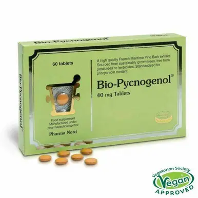 Bio-Pycnogenol 40mg maritime pine bark Pinus pinaster Tablets Pharma Nord x 150