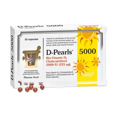 Bio Vitamin D3 5000 IU cholecalciferol 30 Capsules Pharma Nord 125 micrograms