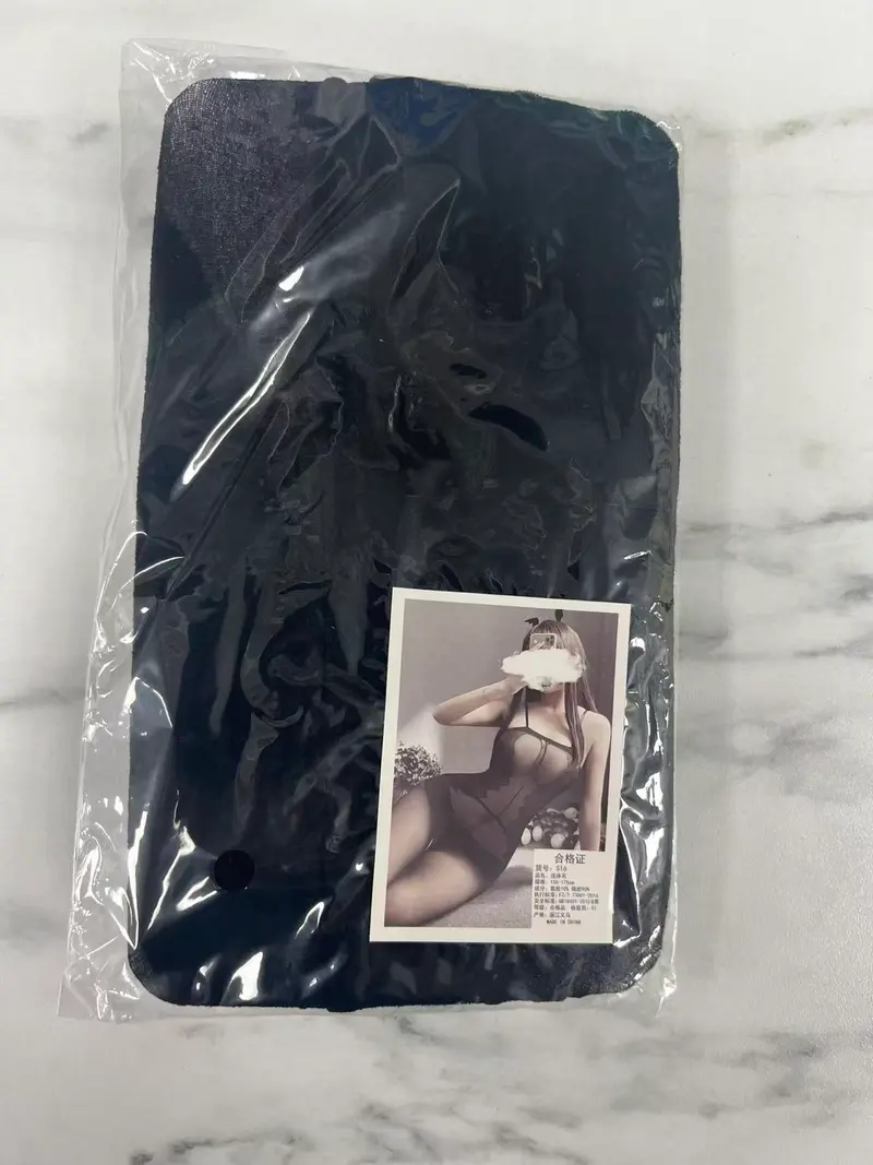 Black Sheer Strappy Mesh Bodysuit - S16