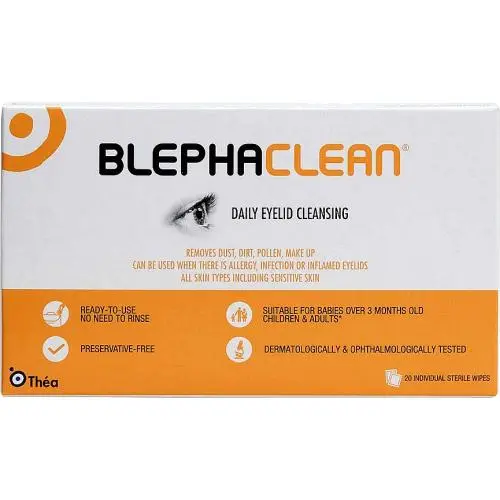 Blephaclean Sterile Eyelid Cleansing Wipes 20