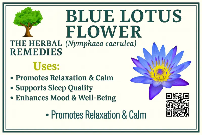 Blue Lotus Flower (Nymphaea caerulea Blue Lotus, Egyptian Lotus) – Relaxation, Mood & Spiritual Wellness Herb
