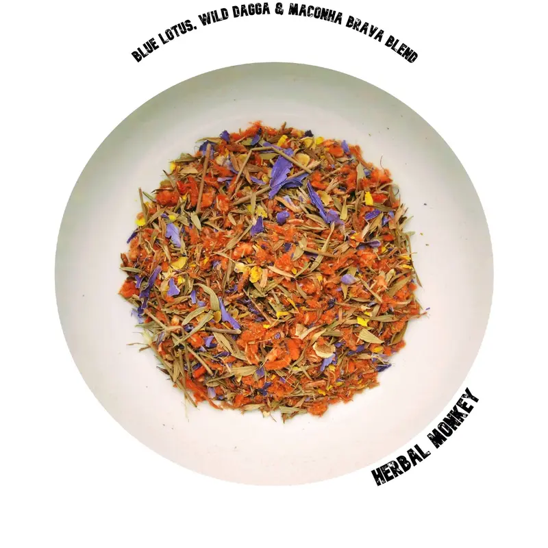 Blue Lotus, Wild Dagga & Maconha Brava Blend – Ceremonial Botanical Mix for Dreamwork & Emotional Grounding