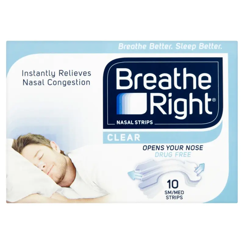 Breathe Right Nasal Strips Clear Small/Medium Eight Pack