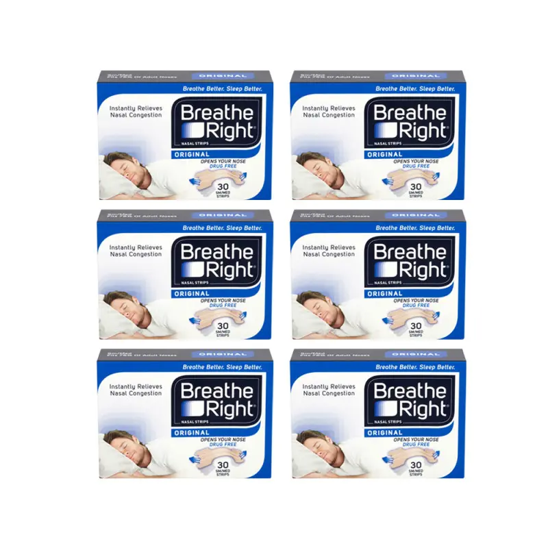 Breathe Right Nasal Strips Original Small/Medium Six Pack