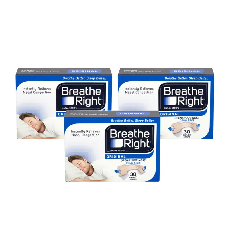 Breathe Right Nasal Strips Original Small/Medium Triple Pack