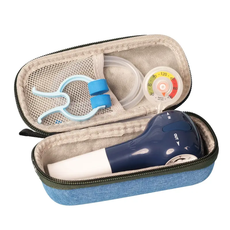 Breathing Exercise Device for Lungs with Manometer Respiratory Muscle Trainer