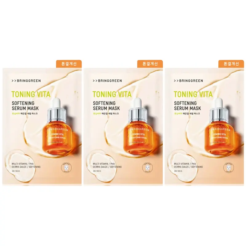 Bringgreen - Toning Vita Softening Serum Mask 30g. (Pack of 3)