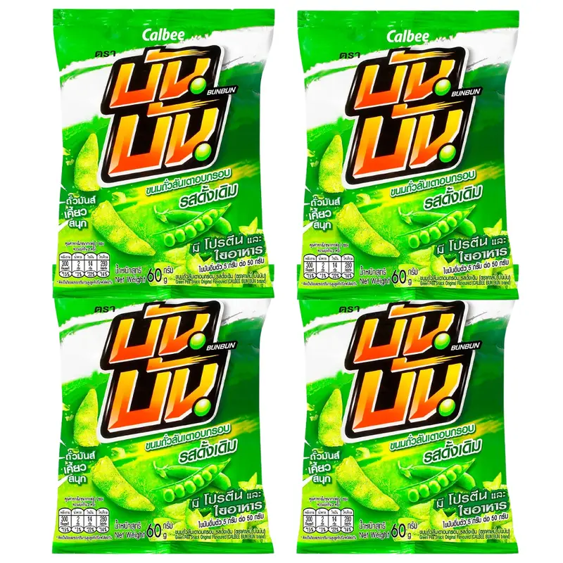Bun Bun - Original Flavor 60g. (Pack of 4)