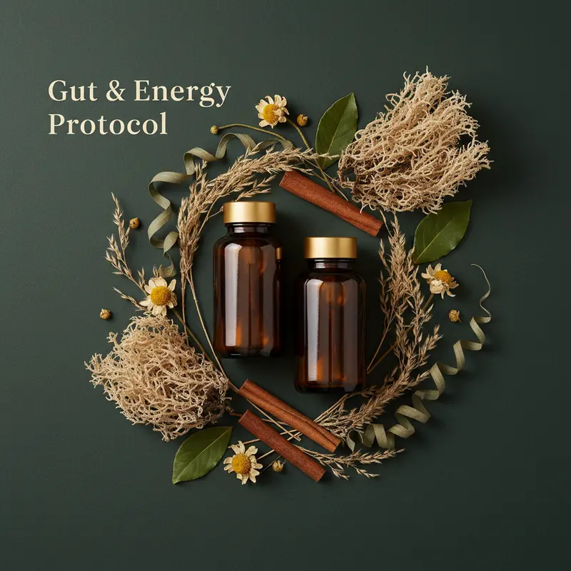 Bush Doctor Gut & Energy Protocol | 2-in-1 Botanical Wellness Bundle | 120 Caps