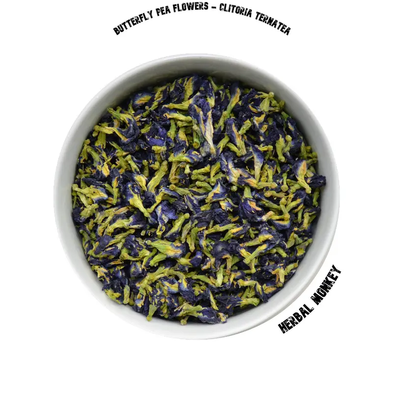 Butterfly Pea Flowers | Clitoria Ternatea | Herbal Tea | Whole or Powdered