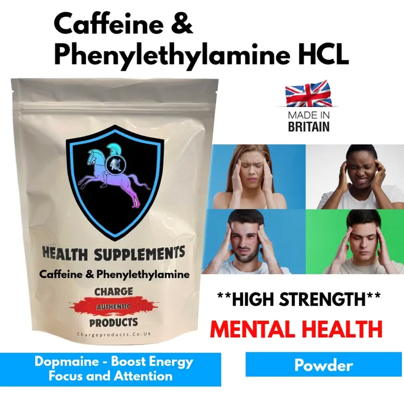 Caffeine & Phenylethylamine (PEA) Powder | Pure Focus & Energy Blend | UK