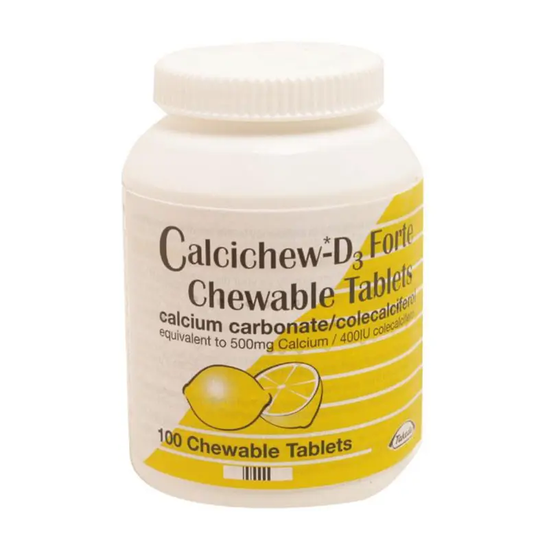 Calcichew D3 Forte Chewable Tablets 500mg/400iu- 100's (P)